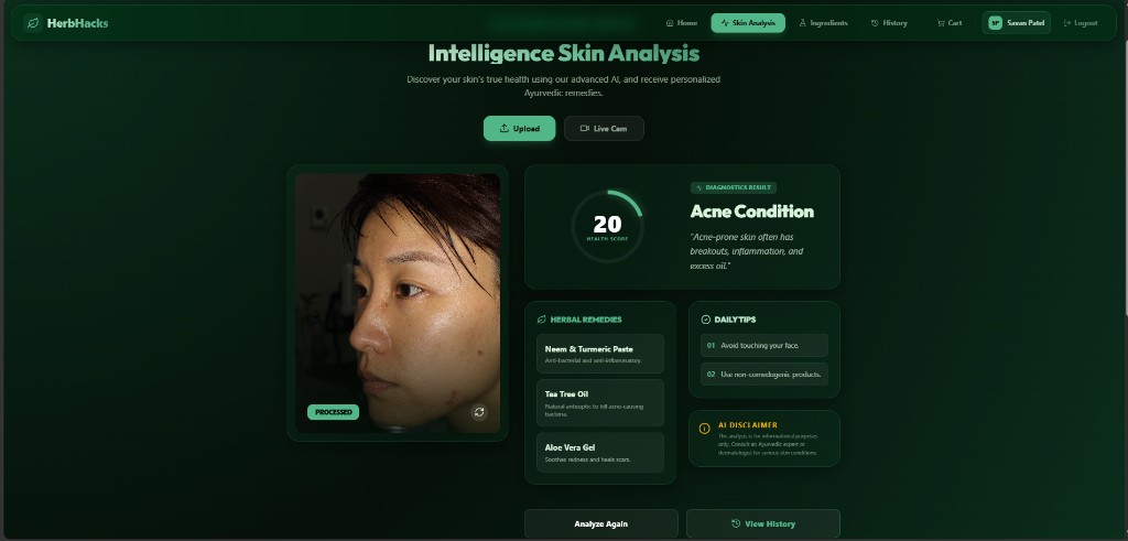 Herbal Skin Care Recommendation System Preview